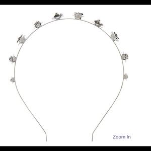 Hematite Toned Metal Rose Headband